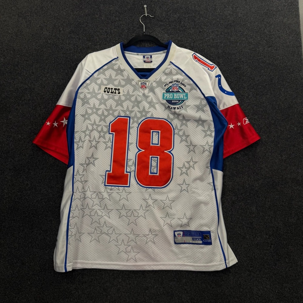 Reebok Peyton Manning Indianapolis Colts 2008 NFL Pro Bowl Jersey Size 50 R700A